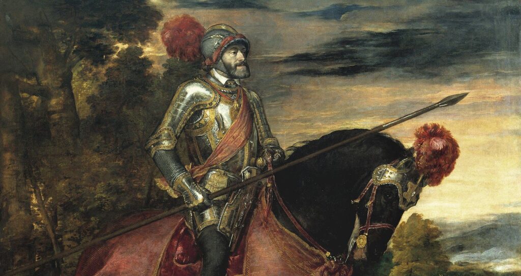 El emperador Carlos V en la batalla de Mühlberg, una obra de Tiziano