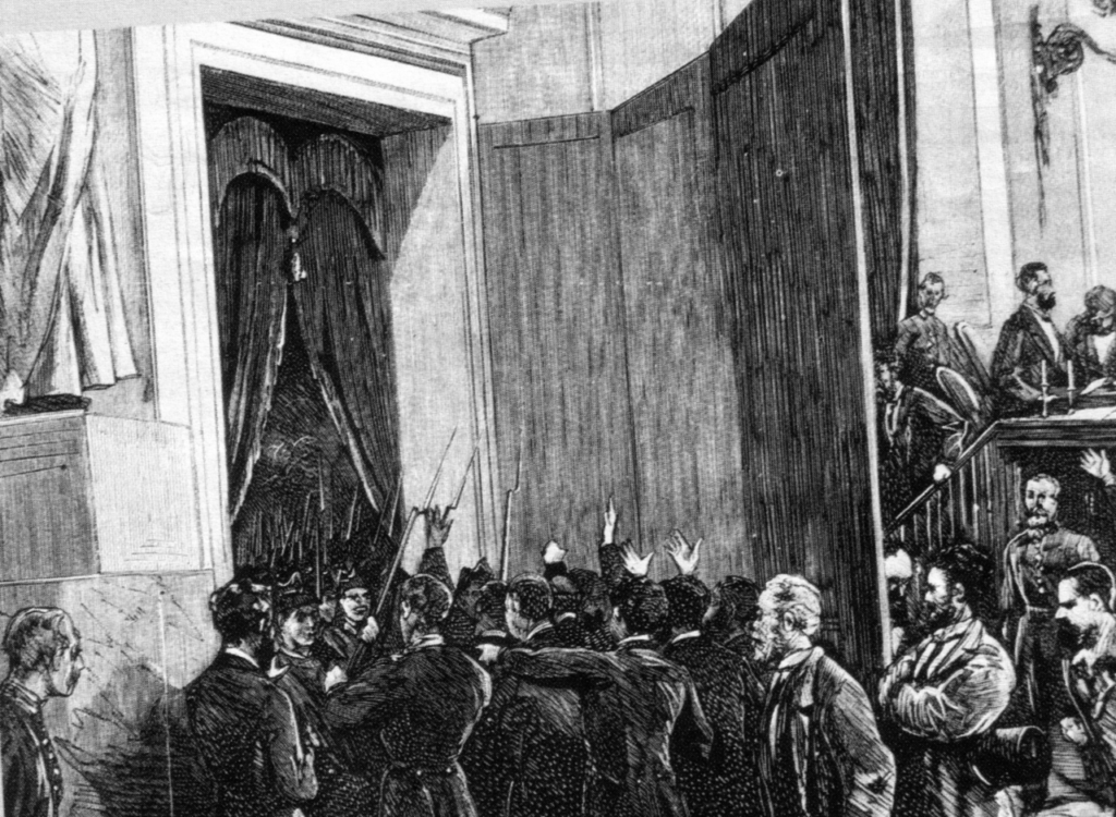 Entrada de las tropas de Manuel Pavía en el palacio de las Cortes el 3 de enero de 1874
