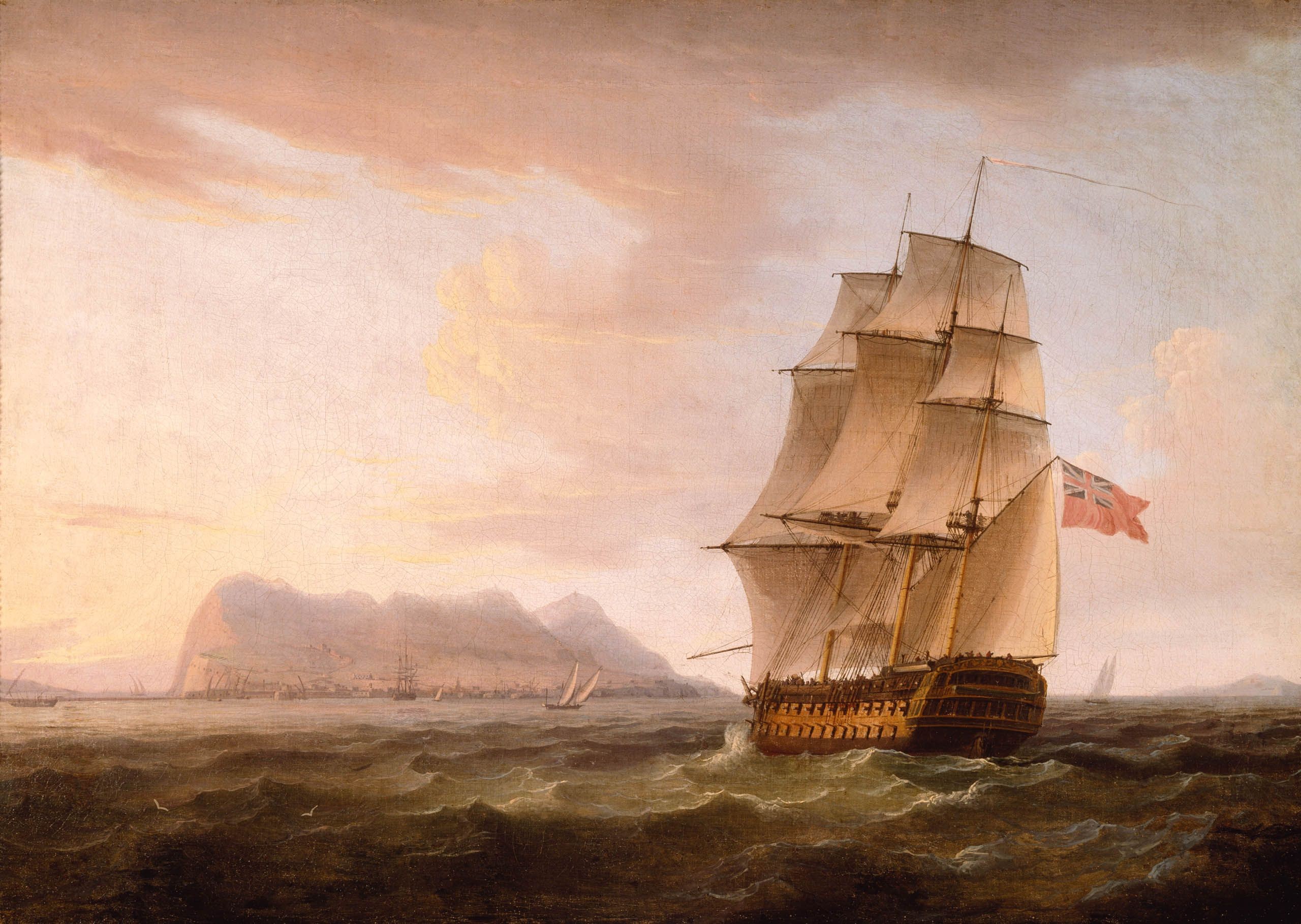 Flota del almirante Rooke y del Príncipe de Hese-Darmstadt dirigiéndose a Gibraltar