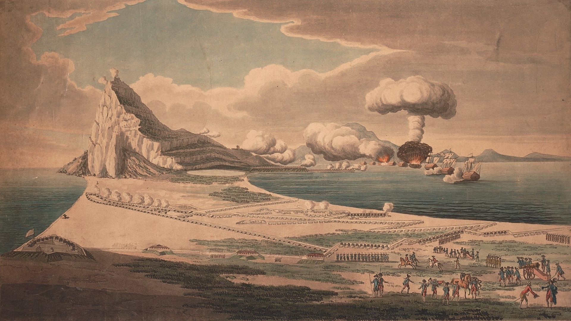 Gibraltar sitiado por el Ejército español