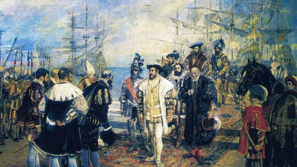 El Rey Francisco I de Francia llega como prisionero a España tras la batalla de Pavía