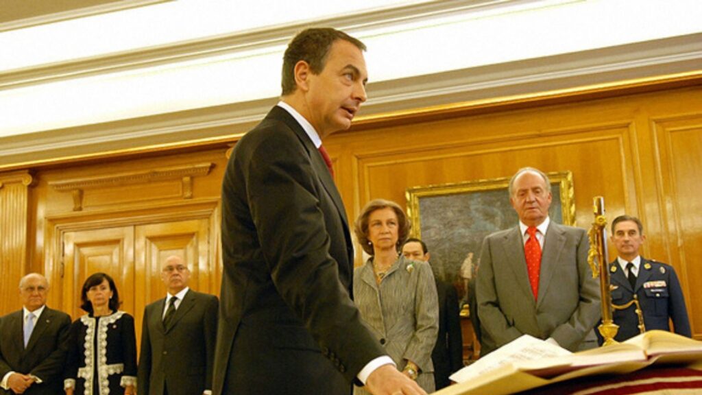 José Luis Rodríguez Zapatero jurando su cargo de presidente de España