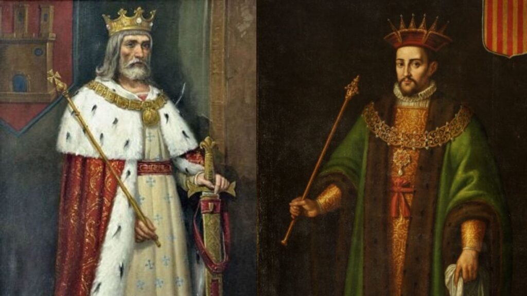 Los Reyes Alfonso VIII de Castilla y Alfonso II de Aragón