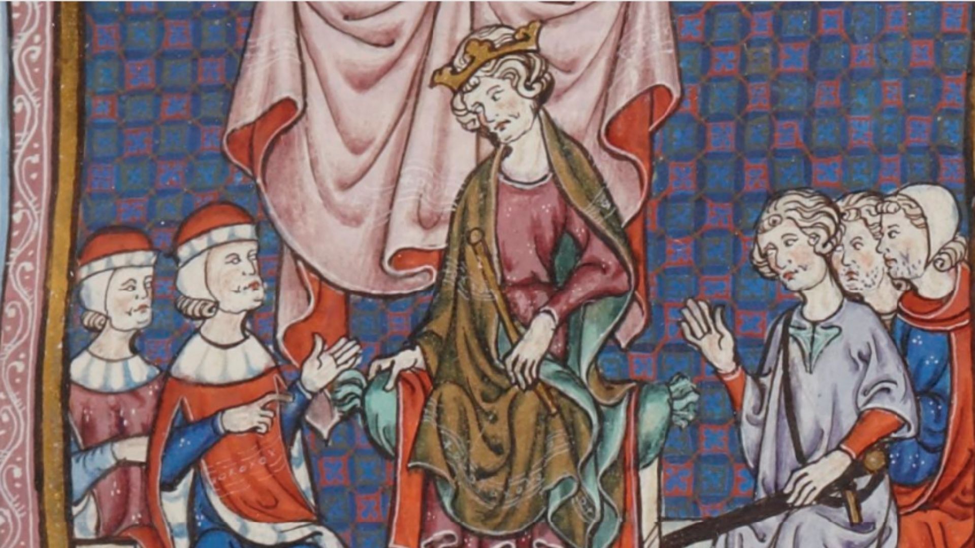 El Rey Jaime II de Aragón presidiendo un consejo de nobles