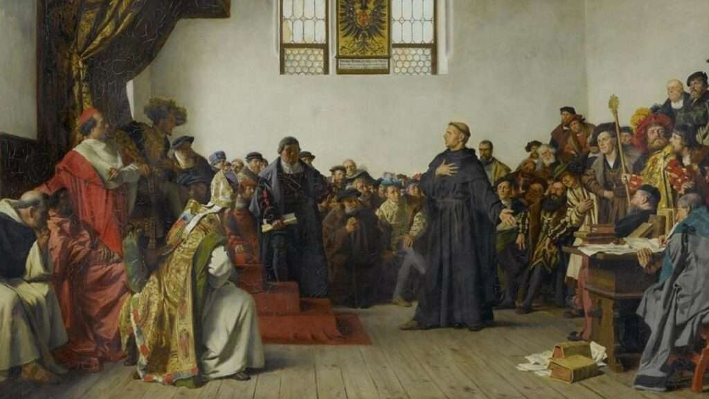 El emperador Carlos V juzga a Martín Lutero