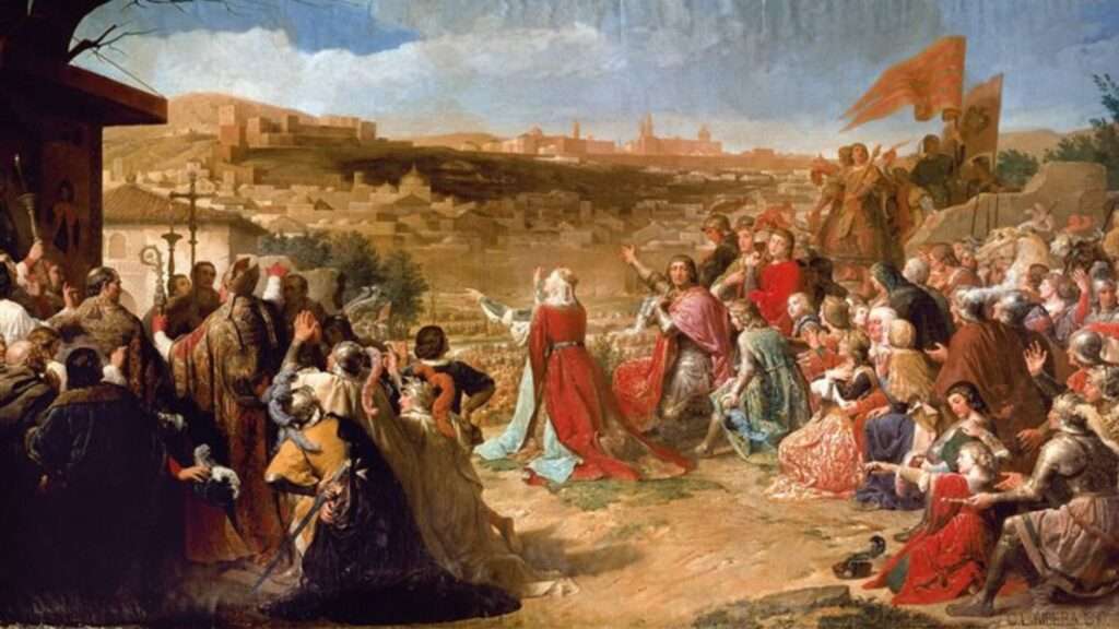 Los Reyes Católicos y su ejército durante la Guerra de Granada