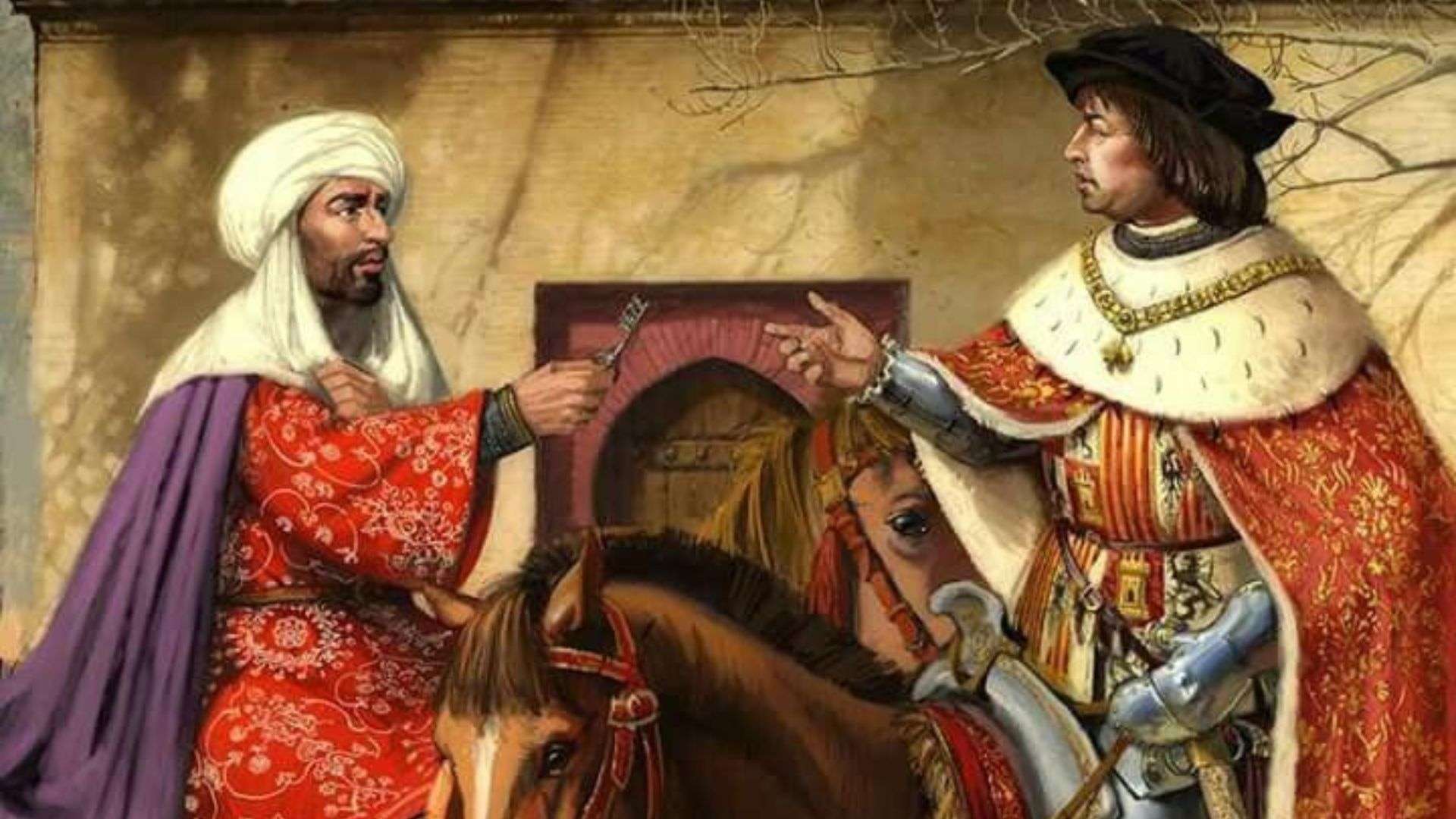 'Boabdil' le entrega las llaves de Granada a Fernando 'el Católico'