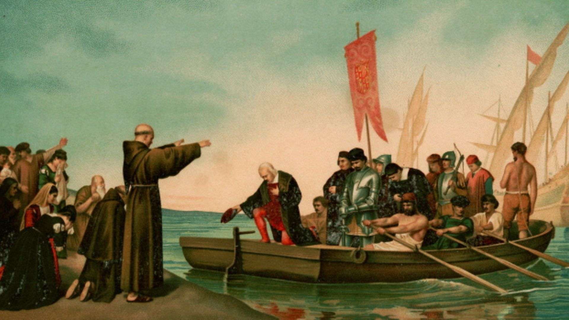 Cristóbal Colón parte del Puerto de Palos e inicia el viaje del descubrimiento de América