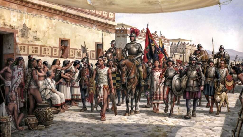 La caída de Tenochtitlán, el fin del Imperio Azteca a manos de Hernán Cortés, obra de Augusto Ferrer-Dalmau