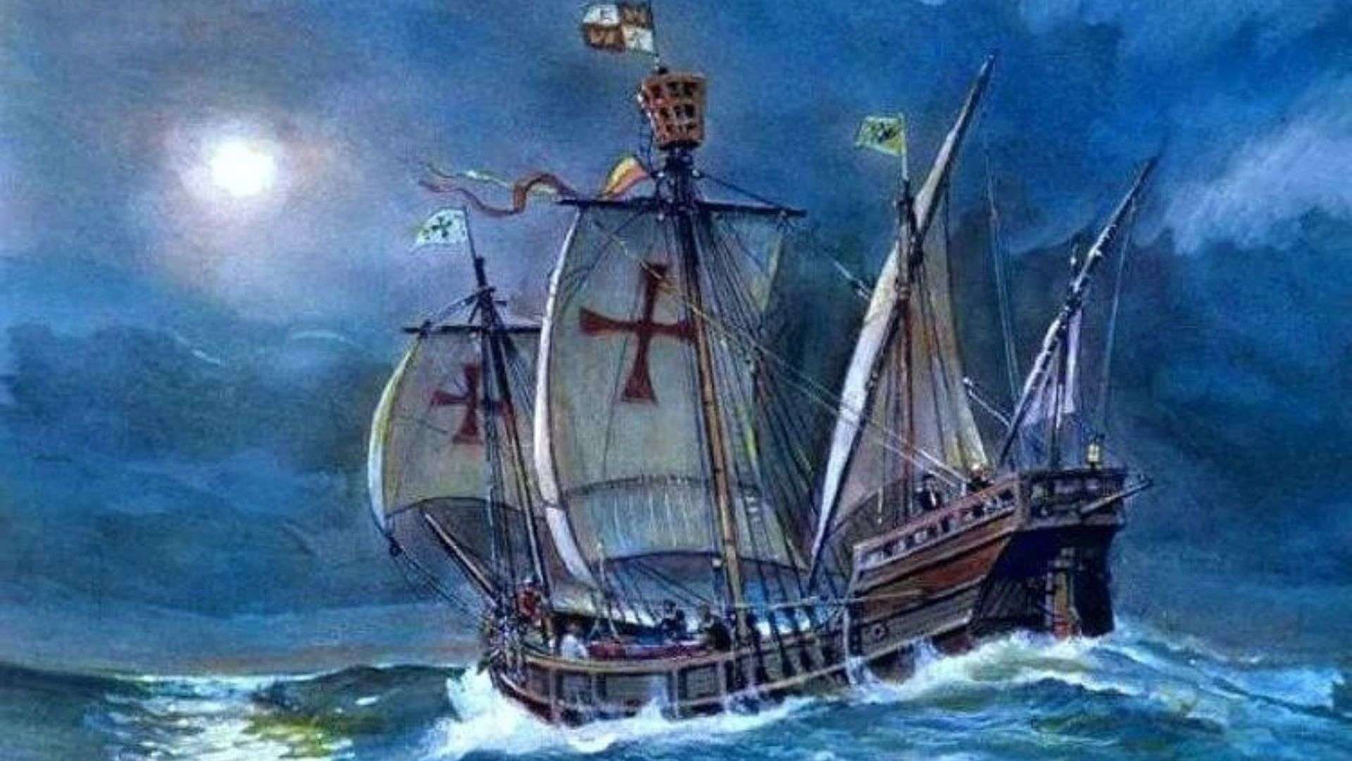 La nao San Lesmes, nave en la que Toribio Alonso de Salazar inició la expedición con la que descubrió las Islas Carolinas