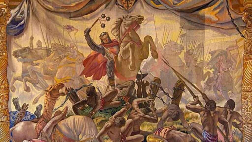 El Rey Alfonso VIII de Castilla haciendo frente a los árabes