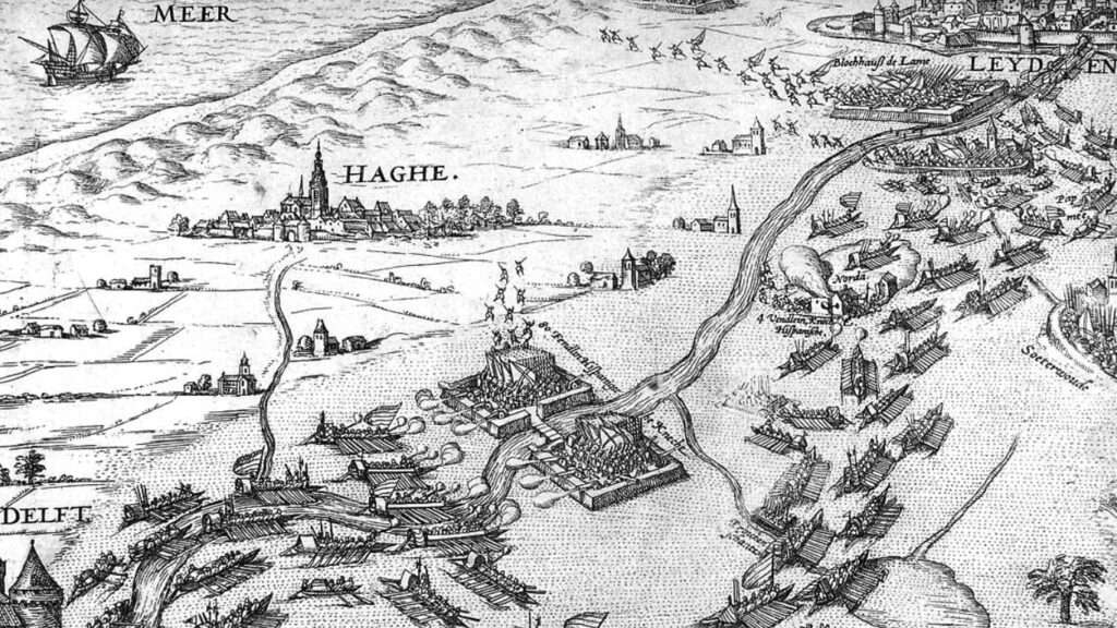Ilustración sobre el asedio de Leiden