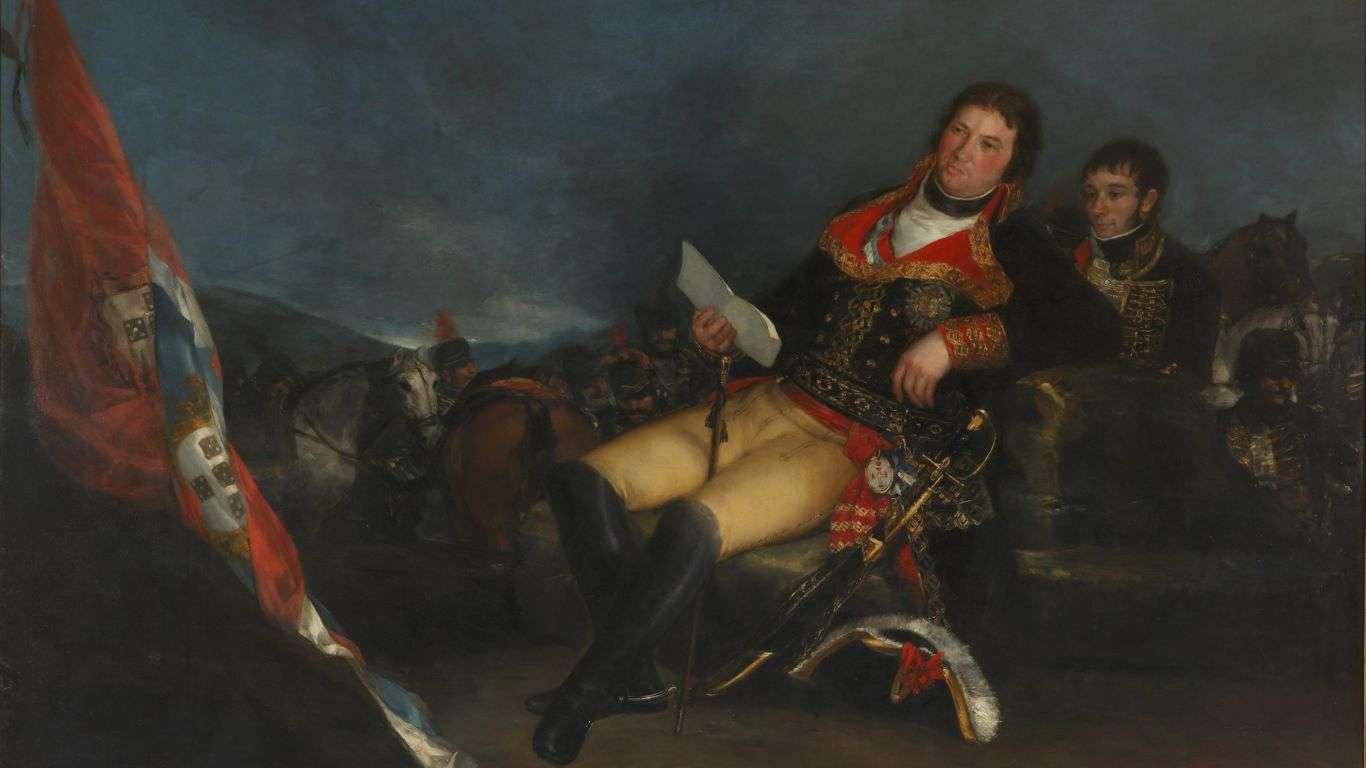 Manuel Godoy, duque de Alcudia y Príncipe de la Paz y ministro del Rey Carlos IV, durante la guerra contra Portugal. Obra de Francisco de Goya.