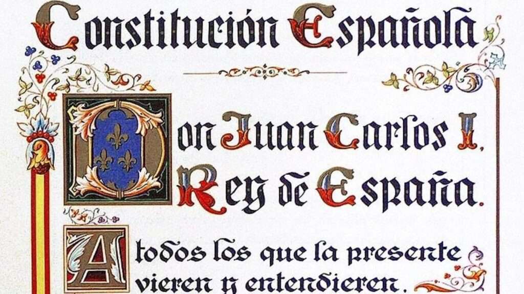 La Constitución Española de 1978, la vigente Carta Magna