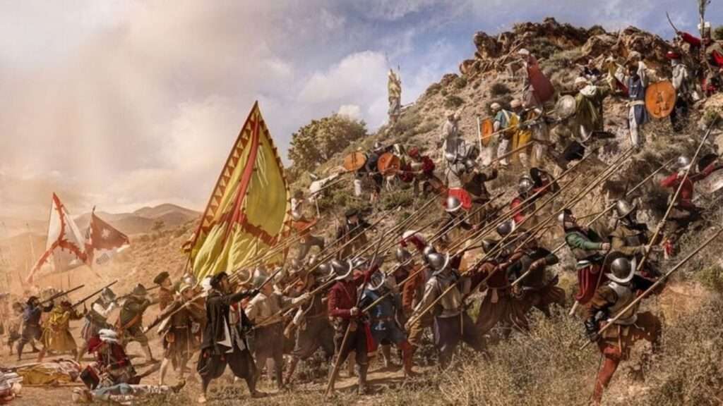 La Rebelión de las Alpujarras, el alzamiento en armas de la población morisca. Obra de Jordi Bru