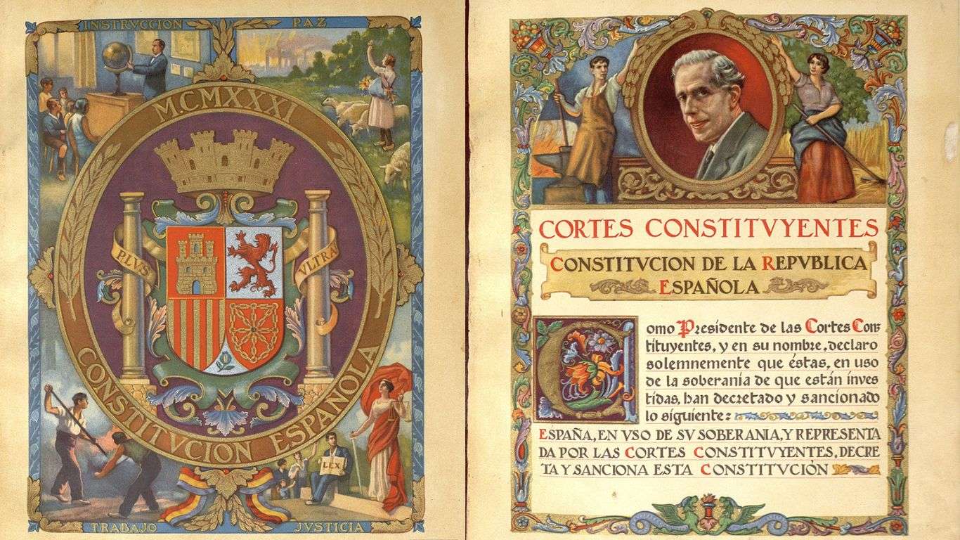La aprobación de la Constitución de 1931, la Carta Magna de la Segunda República Española. Imágenes del Ministerio de Cultura