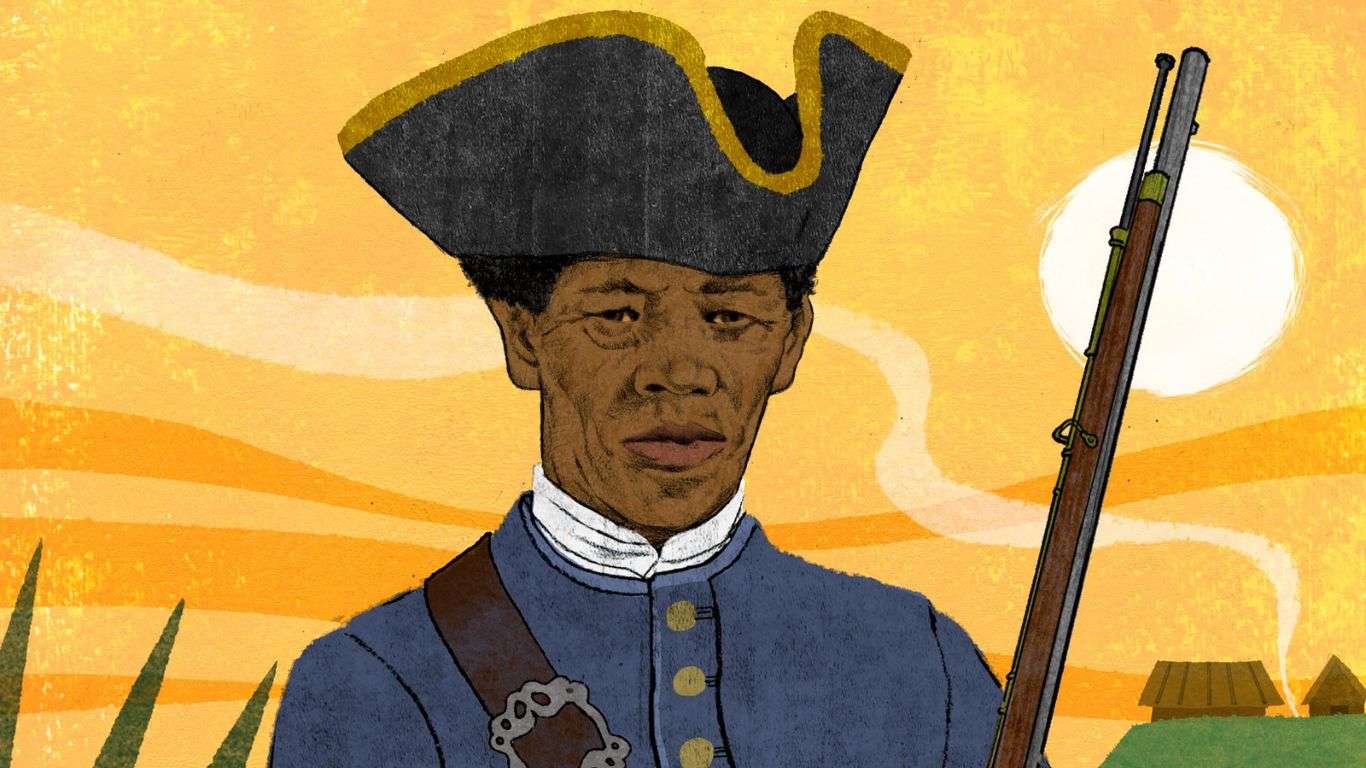 Retrato ilustrado de Francisco Menéndez, el esclavo negro que juró dar su vida por la Corona española